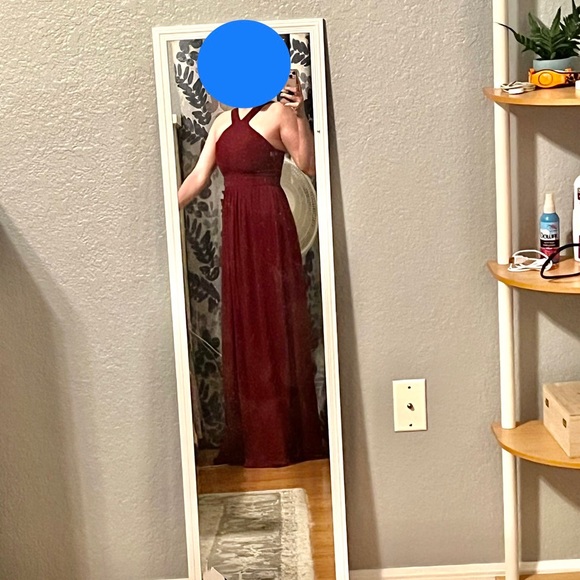 Lulu*s Air of Romance Gown- Wine Red- Size 4 - Picture 4 of 5